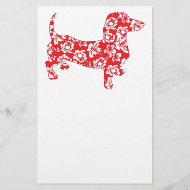 Papelaria Aloha Doxie Dachshund (Frente)