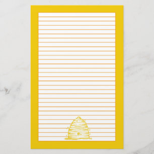Papelaria Amarelo escrevendo letra de Skep da abelha
