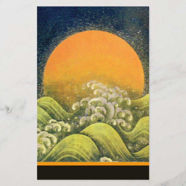 Papelaria AMATERASU, SUN GODDESE, preto verde-amarelo (Frente)