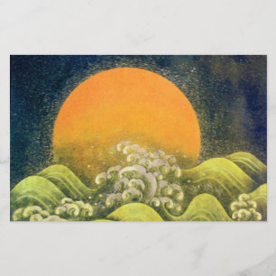 Papelaria AMATERASU, SUN GODDESE, preto verde-amarelo