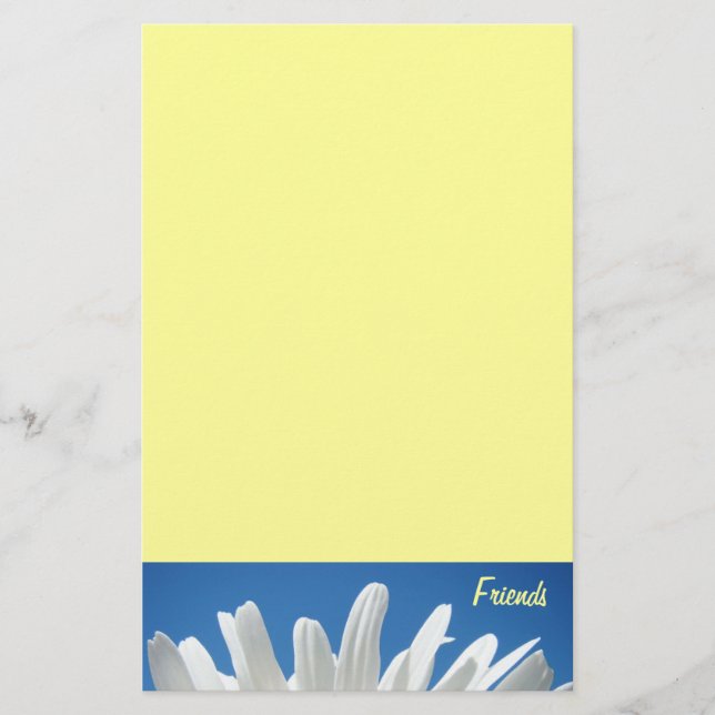 Papelaria Amigos personalizada Margarida Céu Azul (Frente)
