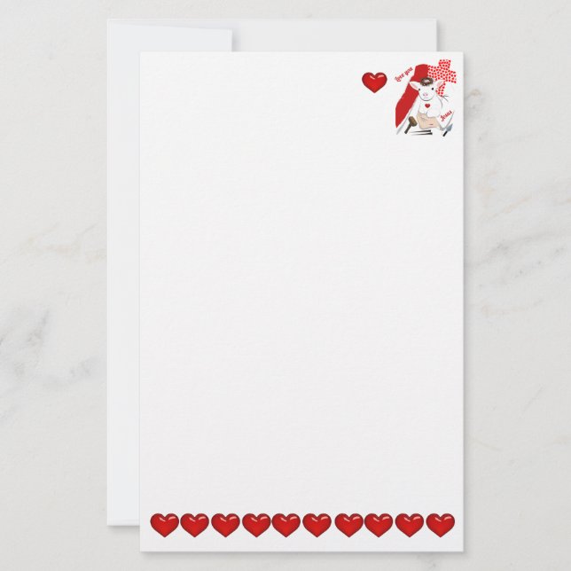 Papelaria Amo-Te Jesus Lamb Da Carta De Deus (Frente)