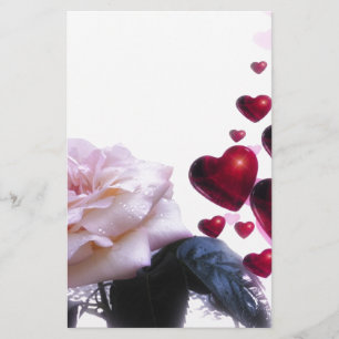 Papelaria Amor Corações Rosas Flores Flores Flores Flores Na