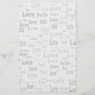 Papelaria Amor da esperança da fé