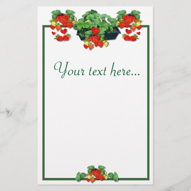 Papelaria AMOR DE STRAWBERRY - Papel de carta Nº 2 (Frente)