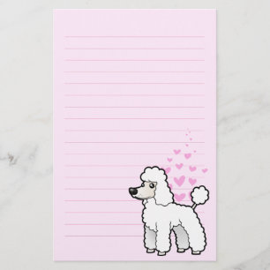 Papelaria Amor padrão/da miniatura/brinquedo caniche