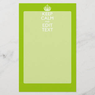 Papelaria Android Green Decor Mantenha Calma E Seu Texto