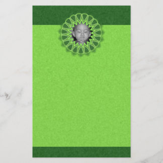 Papelaria Anel da Fotografia Verde Caleidoscópio Mandala