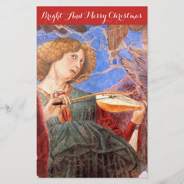 PAPELARIA ANEL E INSTRUMENTO DE STRING DE NATAL DE FAZER MÚS (Frente)