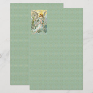 Papelaria Angel Em Papel Azul