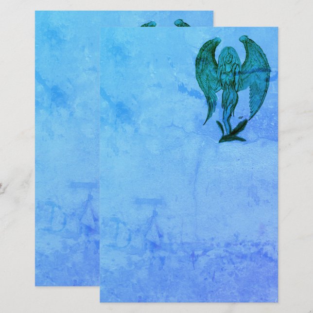 Papelaria Angel no estilo de tatuagem (Frente/Verso)