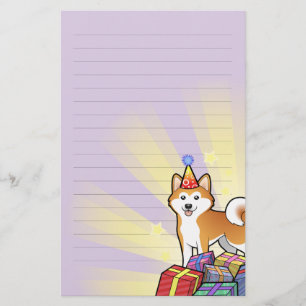 Papelaria Aniversário Akita Inu/Shiba Inu