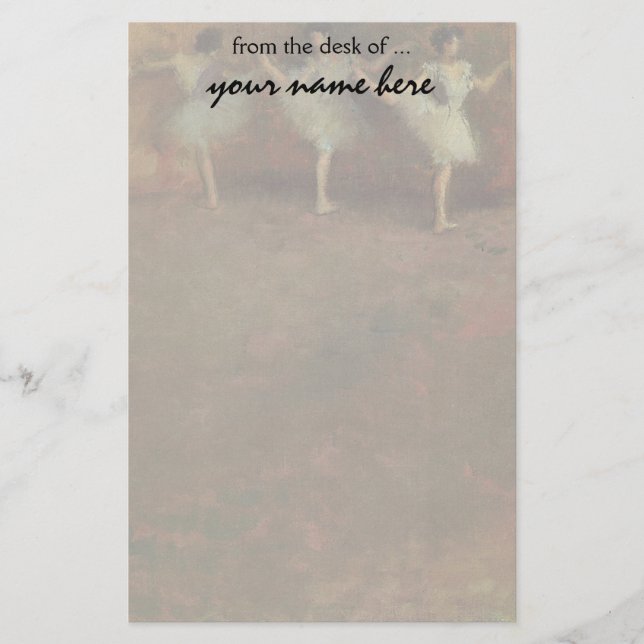 Papelaria Antes do balé por Edgar Degas, belas artes do (Frente)