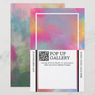 Papelaria Anúncio de Galeria Pop Up