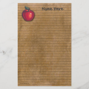 Papelaria Apple vermelho Brown