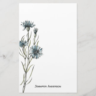 Papelaria Aquarela Moderna Floral de Flores Silvestres Veget