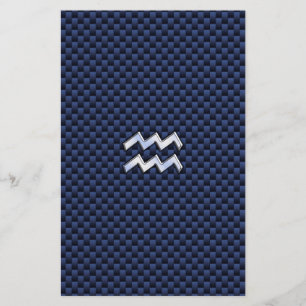Papelaria Aquarius Zodiac - Sinal de Fibra Azul Real de Carb