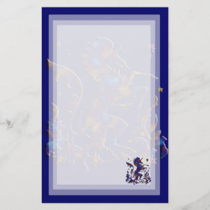 Papelaria Arauto do unicórnio: Azul e ouro