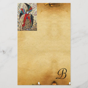 PAPELARIA ARCHANGEL RAPHAEL AND FISH PARCHMENT MONOGRAM