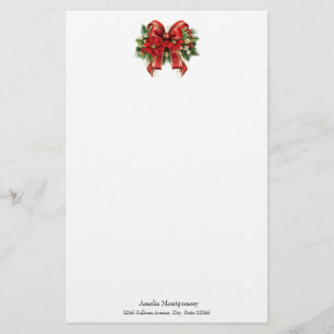 Papelaria Arco de Natal Vermelho e Dourado Festivo