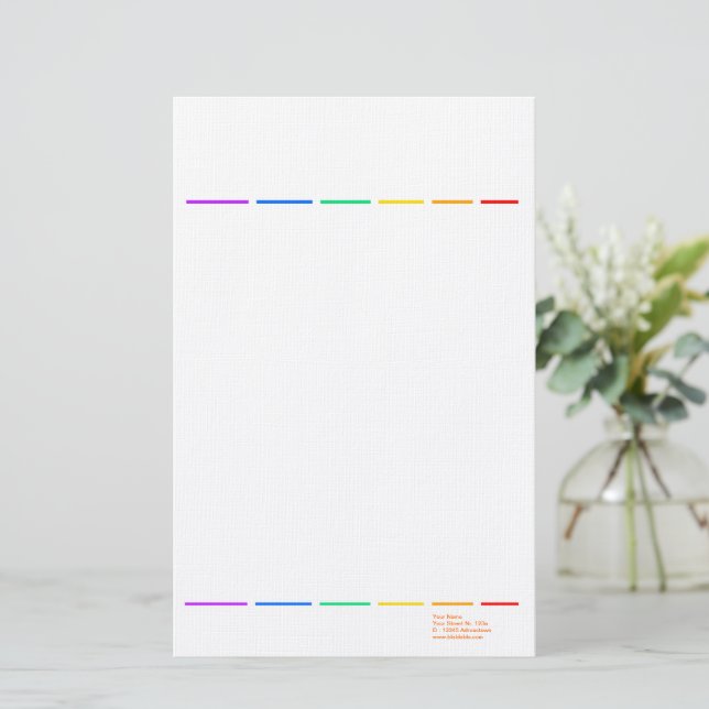 Papelaria Arco-íris minimal  (Em pé/Frente)