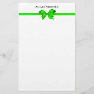 Papelaria Arco Satin do Verde limão Elegante no envelope bra