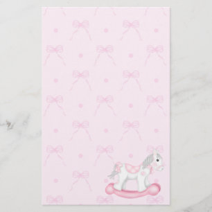 Papelaria Arcos Rosa e Papel de Carta de Cavalo Fogueiro