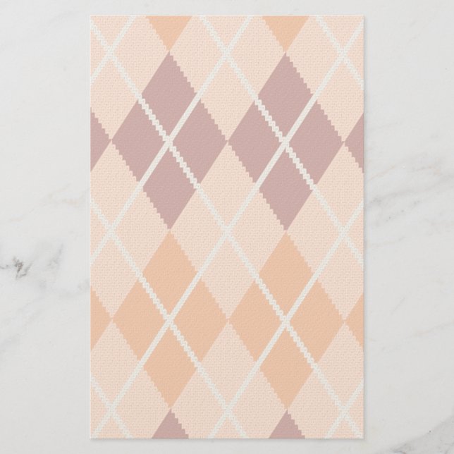 Papelaria Argyle Cloth Realista (Frente)