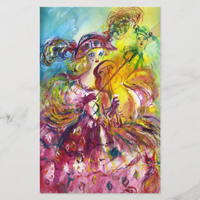 Papelaria ARLECCHINA VIOLINISTA / Noite de Carnaval de Venez (Frente)