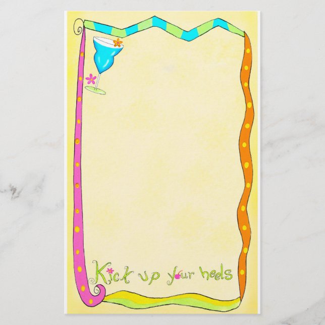 Papelaria Arranje o seu papel de carta amarelo (Frente)