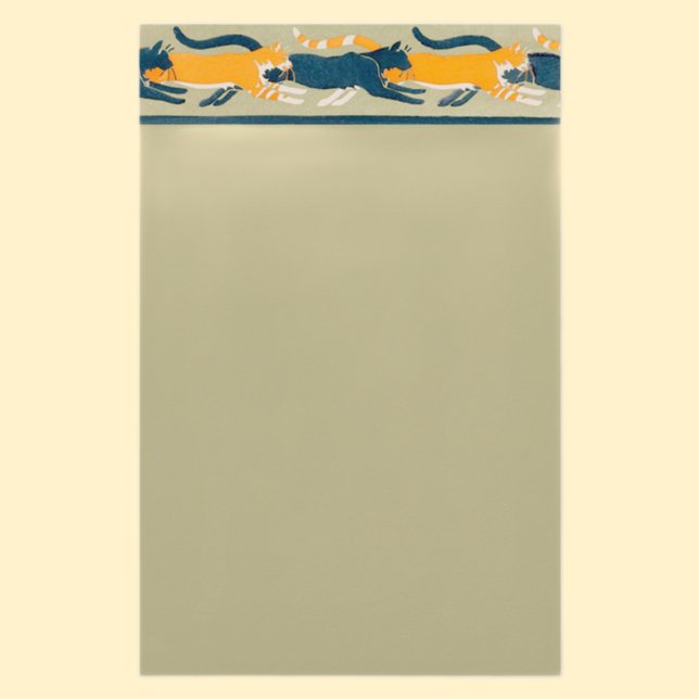 Papelaria Artº Nouveau Gatos e Flores (Criador carregado)