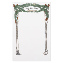 Art Nouveau Pine Cones Natureza Tese Papel