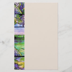 Papelaria Art Nouveau Wisteria Flores Papel de Carta