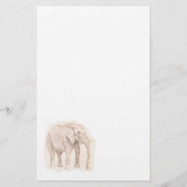 Papelaria Arte de desenho de elefante (Frente)