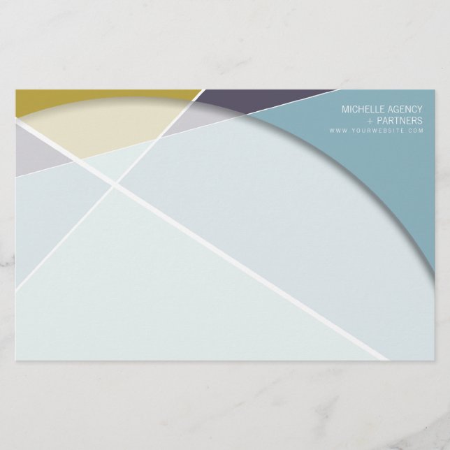 Papelaria Arte de Na moda de Padrão Geométrico Cruzado de Cr (Frente)