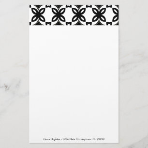 Papelaria Arte Deco Blooms Papel Personalizado