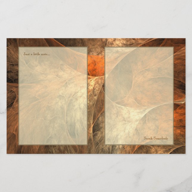 Papelaria Arte do Fractal das riquezas do outono (Frente)