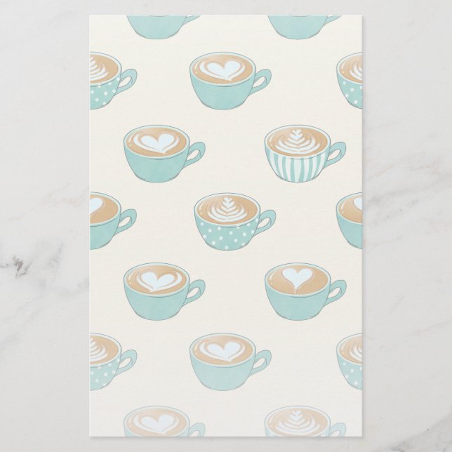 Papelaria Arte latina em canecas de café azul (Frente)