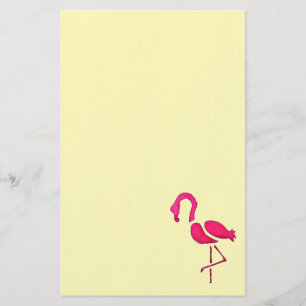 Papelaria Arte moderna de pintura de flamingo rosa
