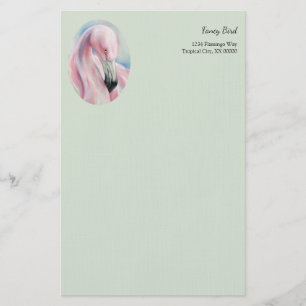 Papelaria Arte Pastel do flamingo cor-de-rosa personalizada
