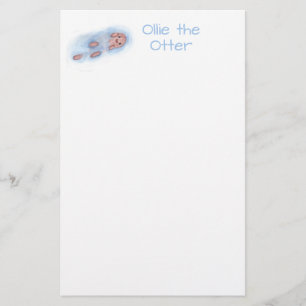 Papelaria Arte pela urze Ollie o papel de carta da lontra