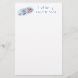Papelaria Arte pela urze Ollie o papel de carta da lontra