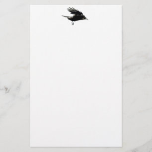 Papelaria Arte preta de voo do corvo para Birdlovers