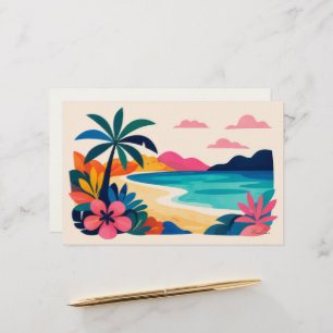 Papelaria Arte tropical havaiano aloha em branco