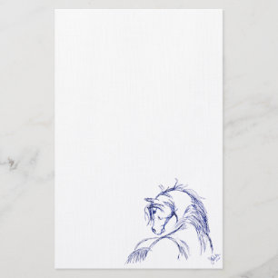 Papelaria Artsy Horse Sketch