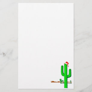 Papelaria Árvore de Natal Cactus - Papel de Carta