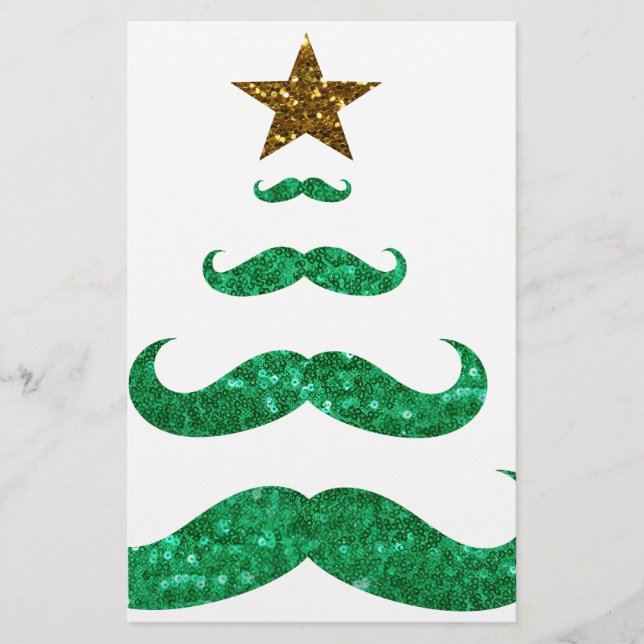 Papelaria árvore de natal do bigode (Frente)