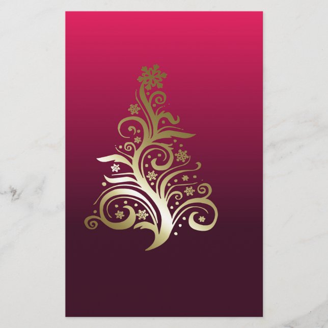 Papelaria Árvore de Natal espumante (Frente)