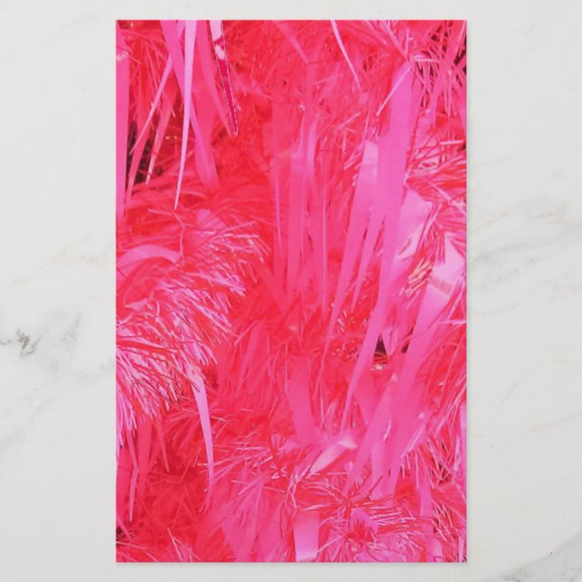 Papelaria Árvore de Natal Rosa Brilhante (Frente)