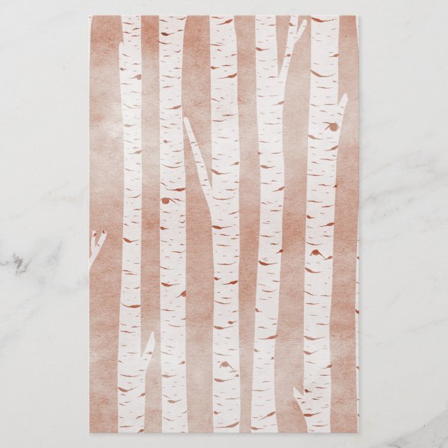 Papelaria Árvores de Aves Ilustradas (Frente)